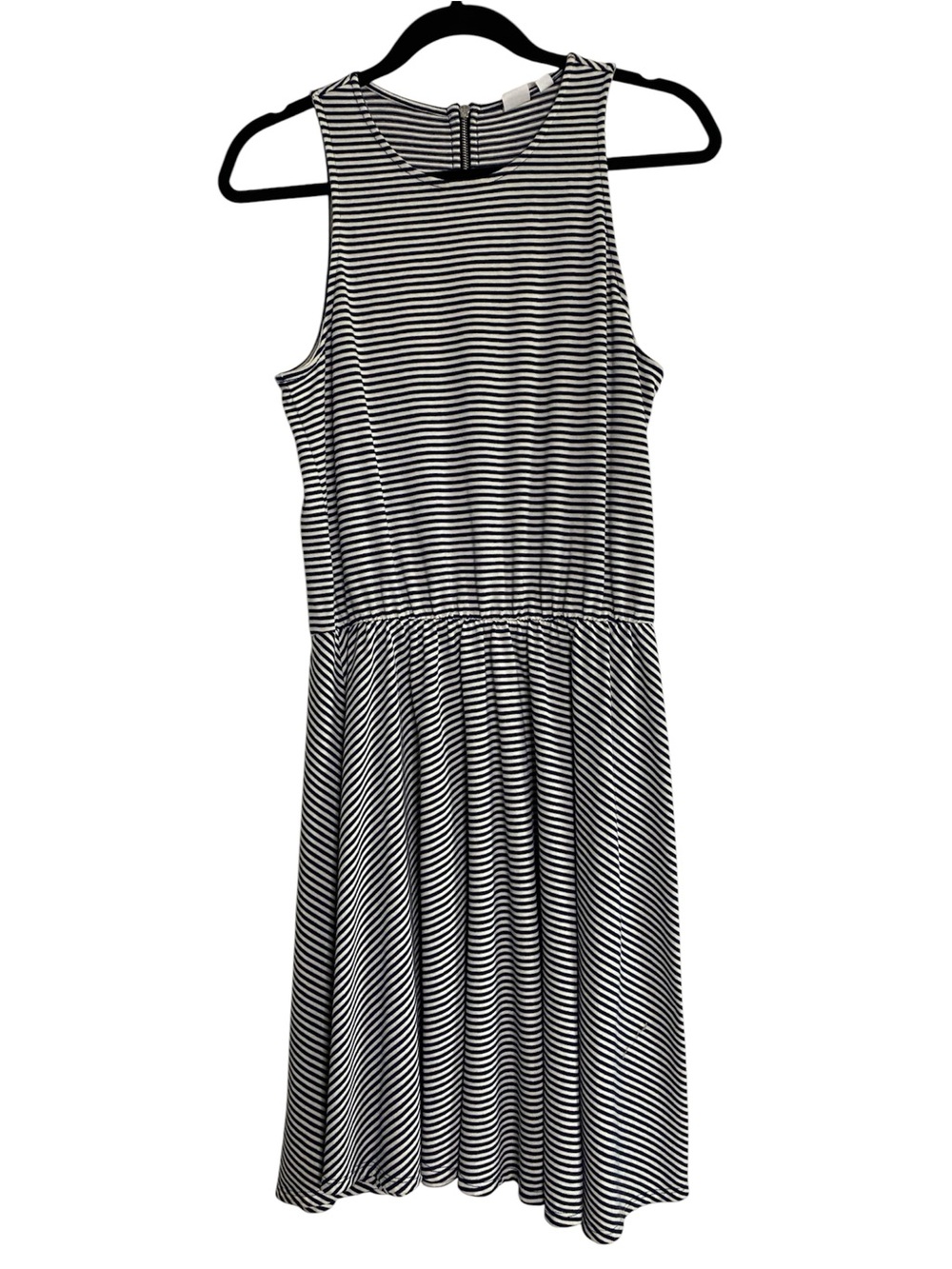 GAP Navy White Striped Sleeveless Fit & Flare Dress Medium